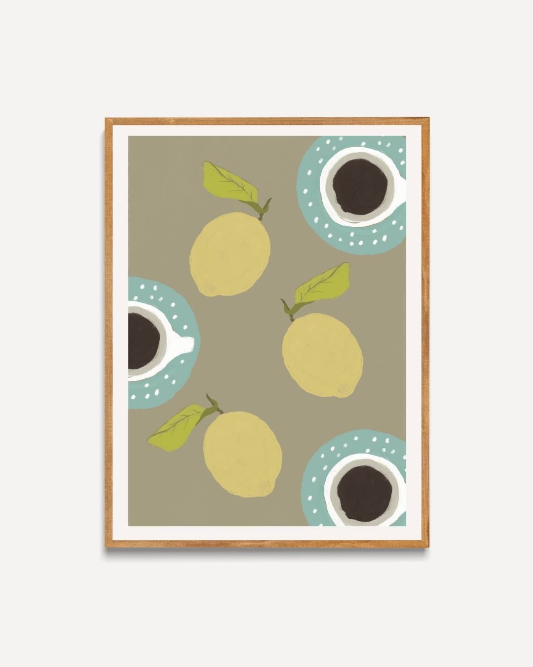 Citroen en koffie Poster – portret poster als wanddecoratie