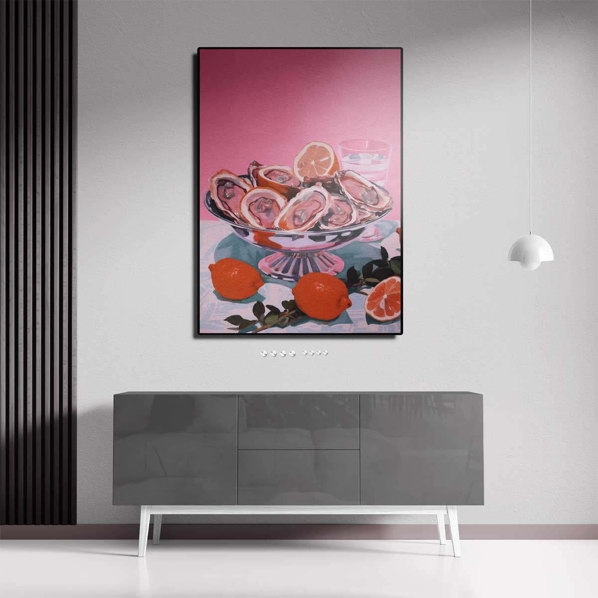 Kleurrijke Zeevruchtenverleiding – modern portret kunstwerk van WallArtistic