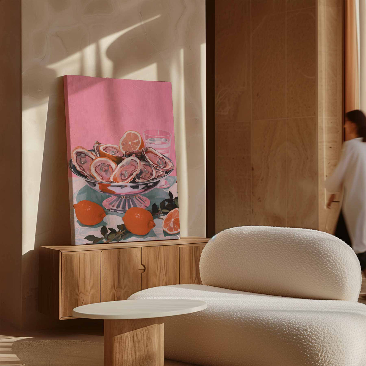 Kleurrijke Zeevruchtenverleiding – plexiglas wanddecoratie in portret formaat