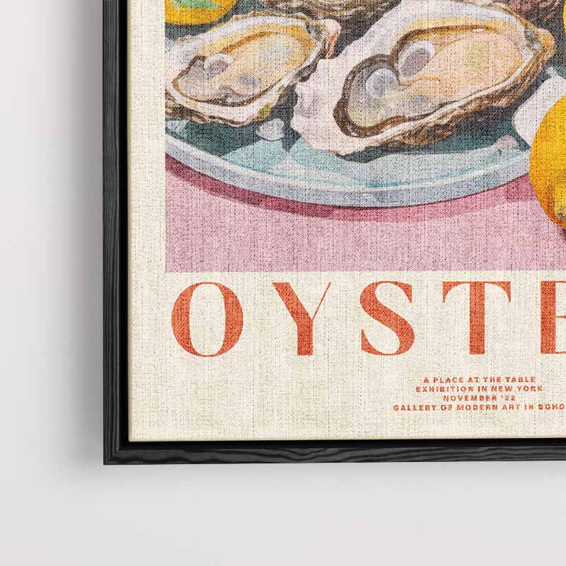 Oesterfeestje – canvas wanddecoratie in portret formaat