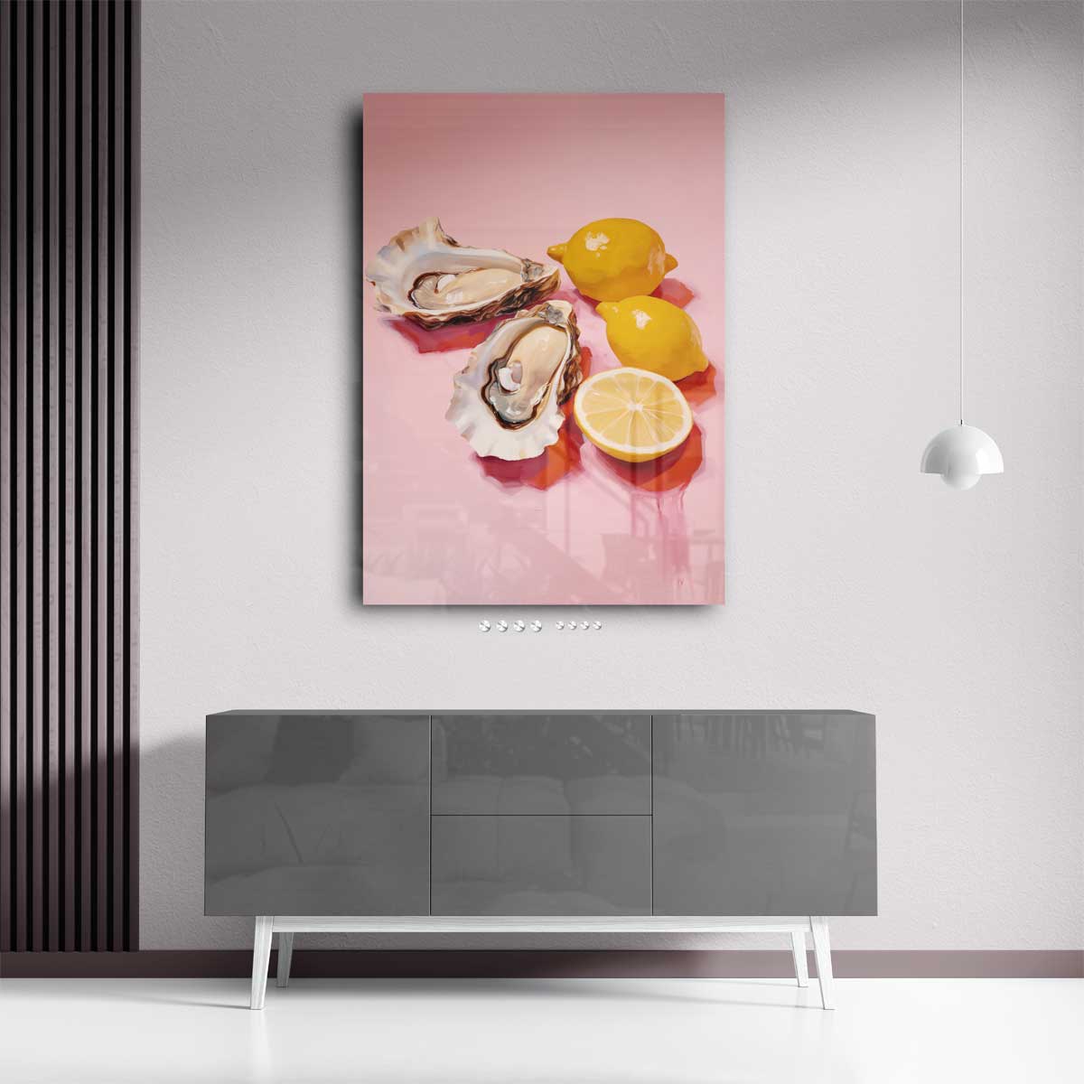 Verfrissende Oester en Citroen Compositie – portret wandkunst van WallArtistic