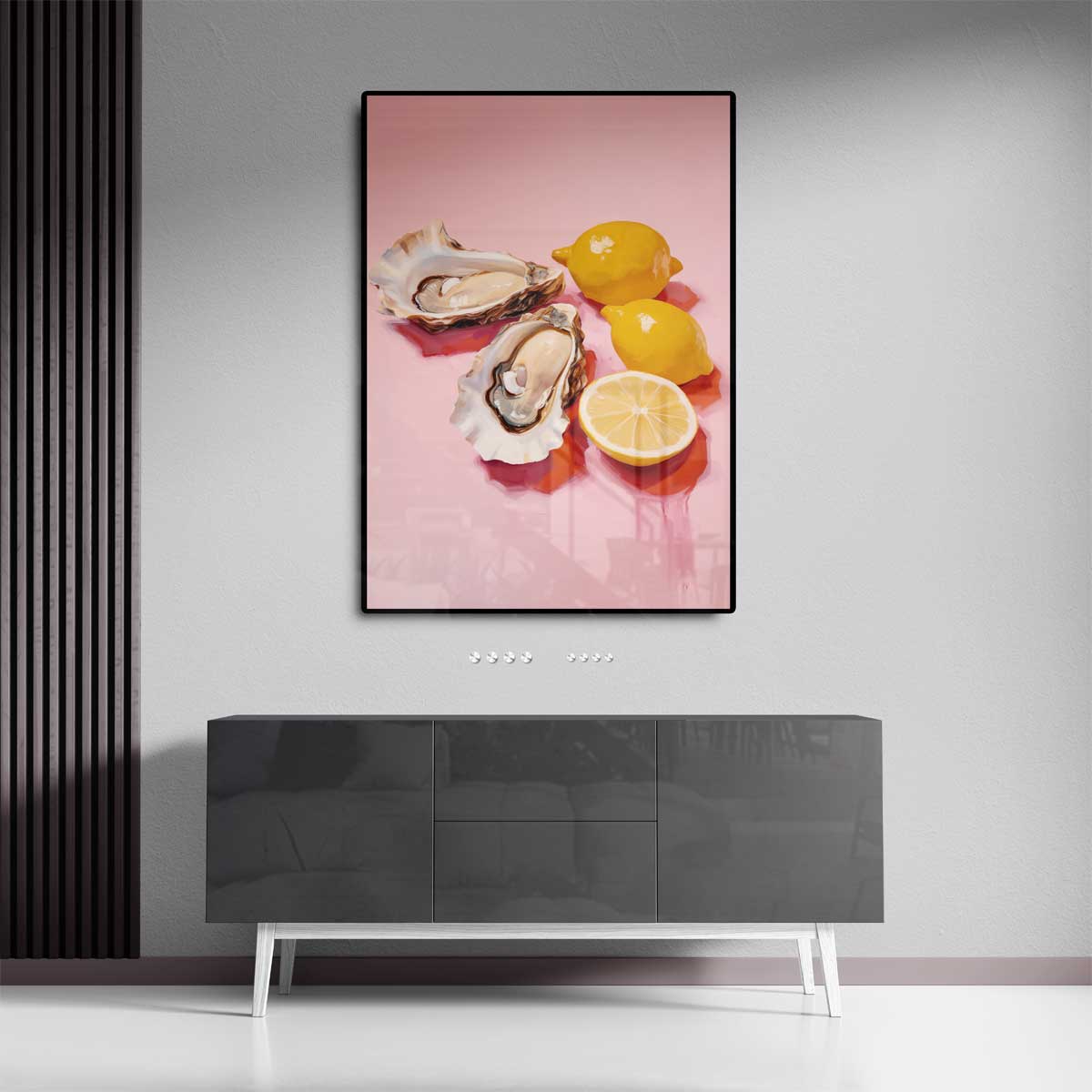 Verfrissende Oester en Citroen Compositie – portret kunstwerk als wanddecoratie, afbeelding 13