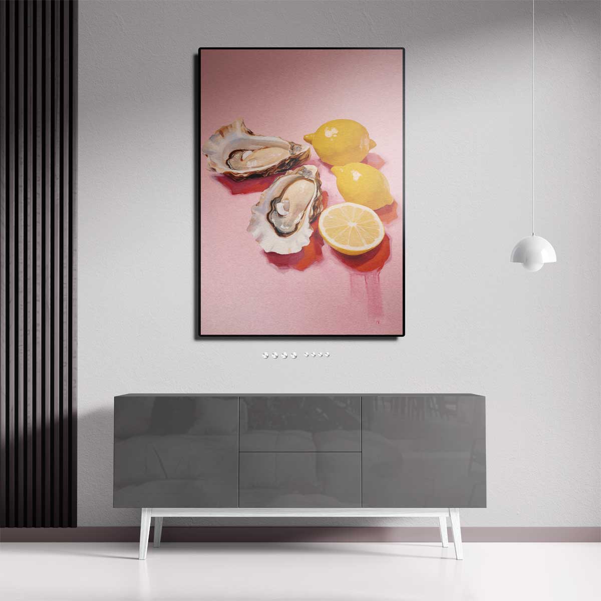 Verfrissende Oester en Citroen Compositie – modern portret kunstwerk van WallArtistic
