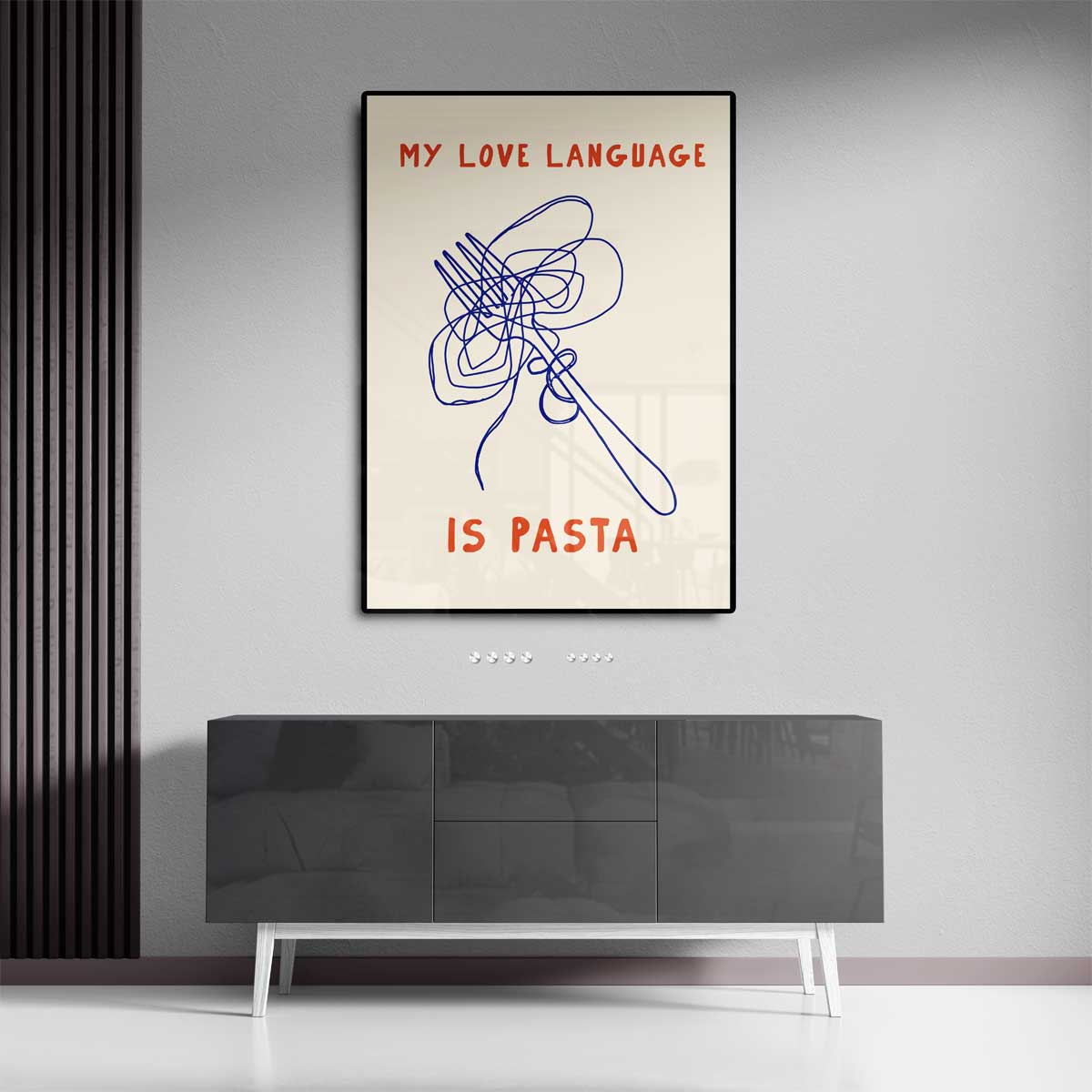 Pasta Liefdestaal – portret kunstwerk als wanddecoratie, afbeelding 13