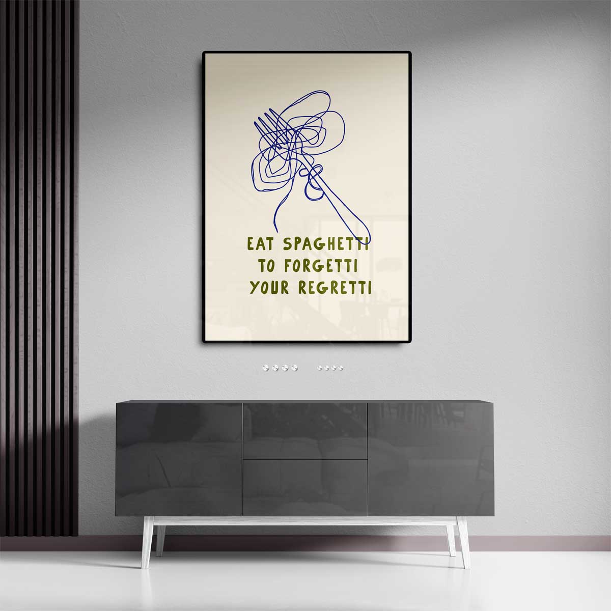 Spaghetti Vrolijkheid Poster – portret kunstwerk als wanddecoratie, afbeelding 13