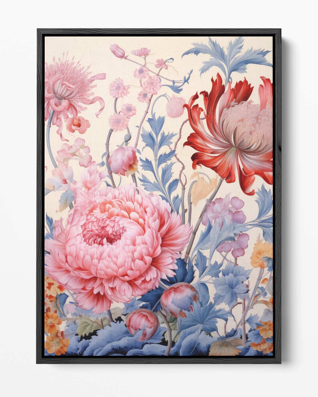 Bloemenexplosie in Volle Bloei – portret kunstwerk als wanddecoratie