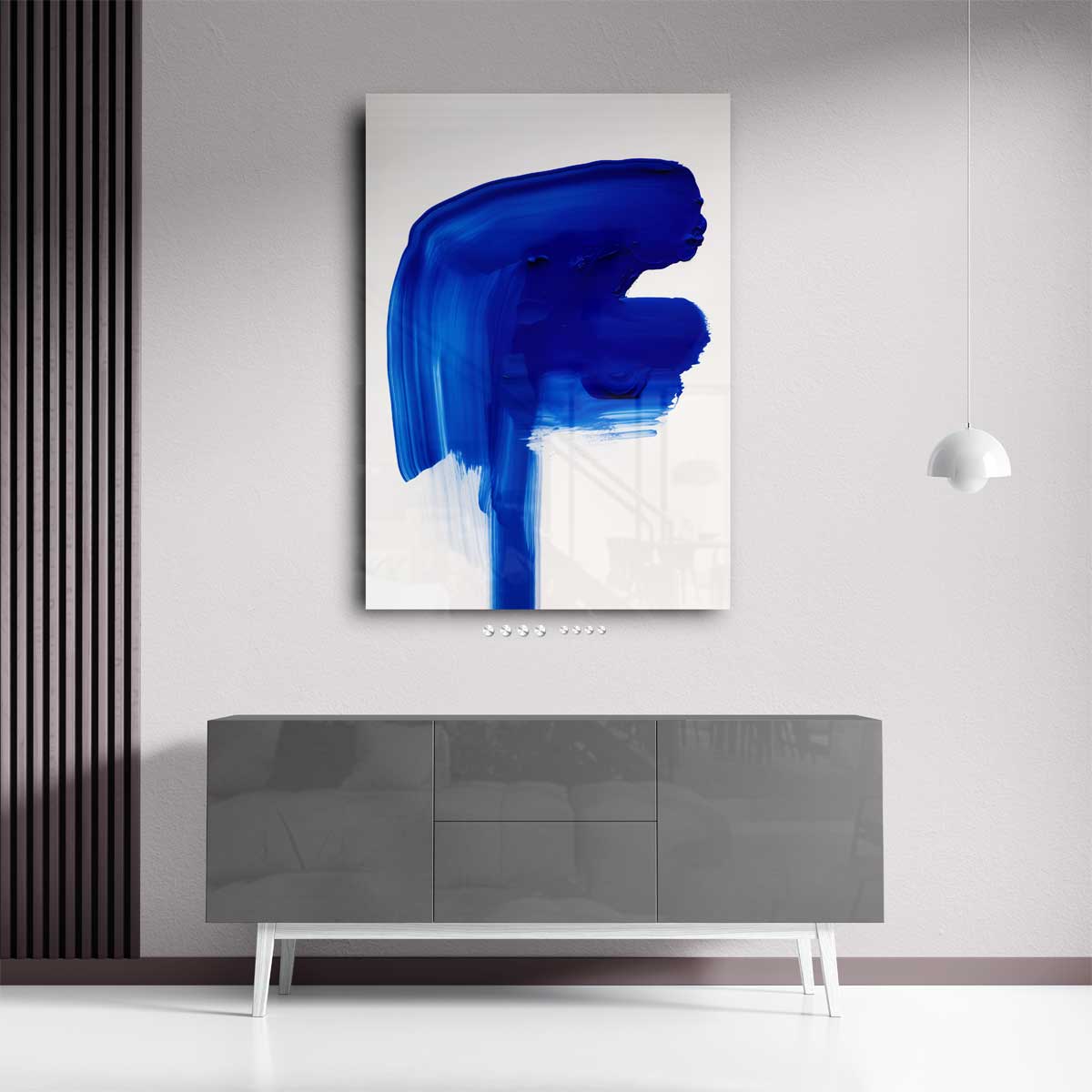 Blauwe Expeditie – kunstwerk met zwarte baklijst