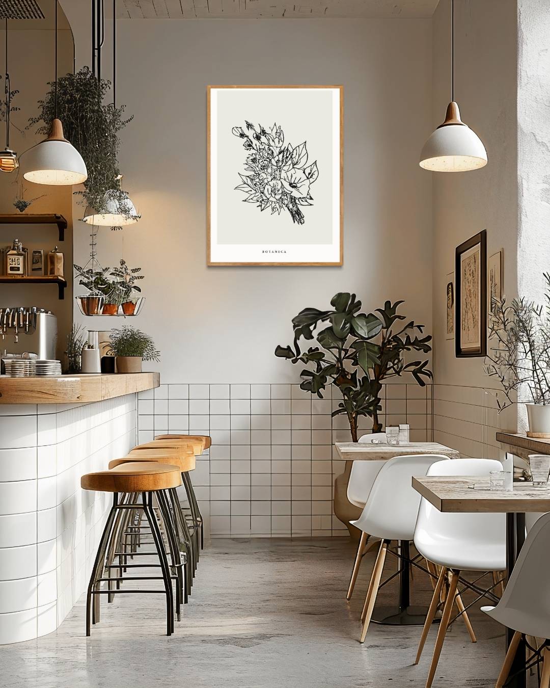 Botanische bloemen Poster Kunstwerk – staande poster voor modern interieur