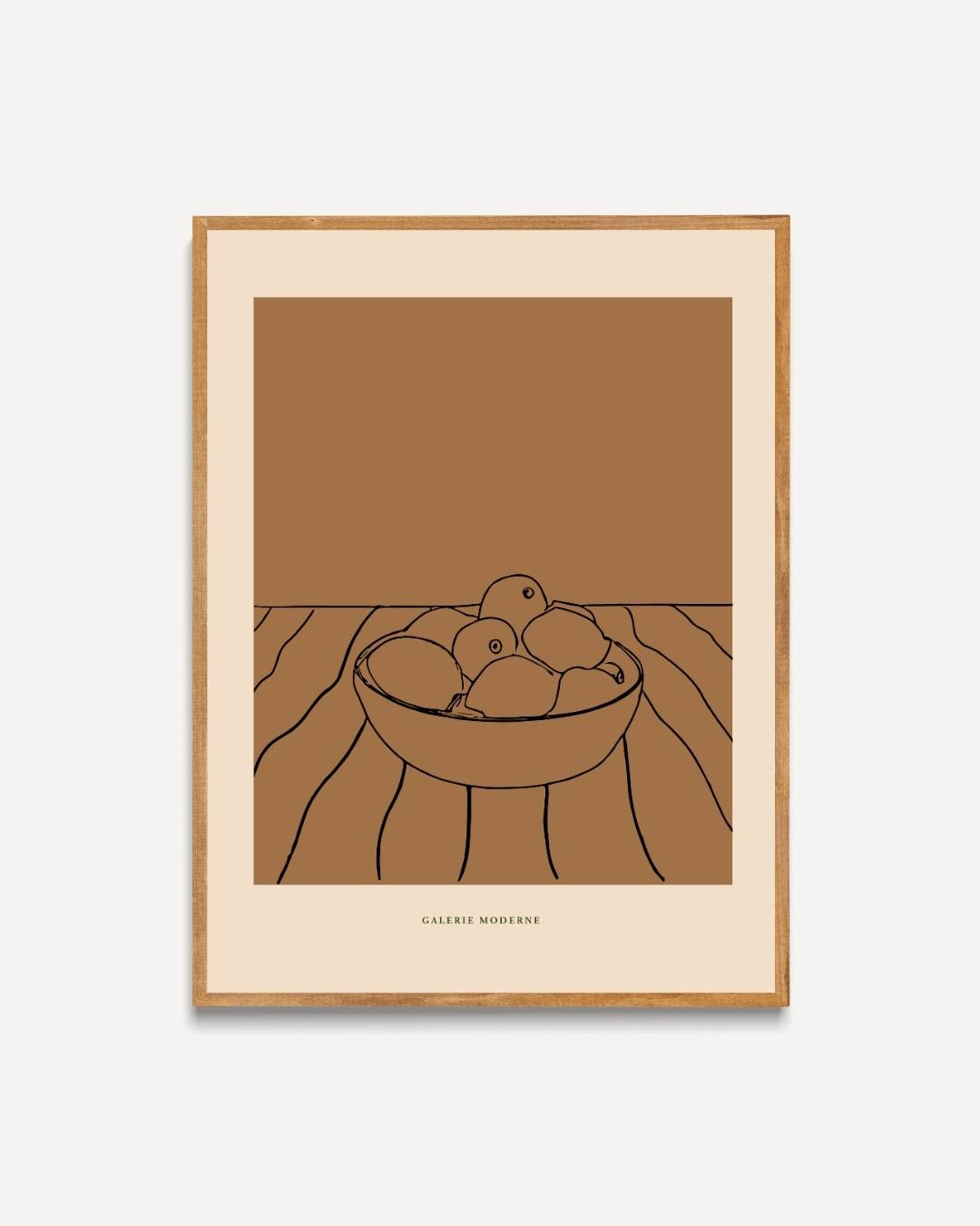 Aardetinten stilleven Poster – portret poster als wanddecoratie