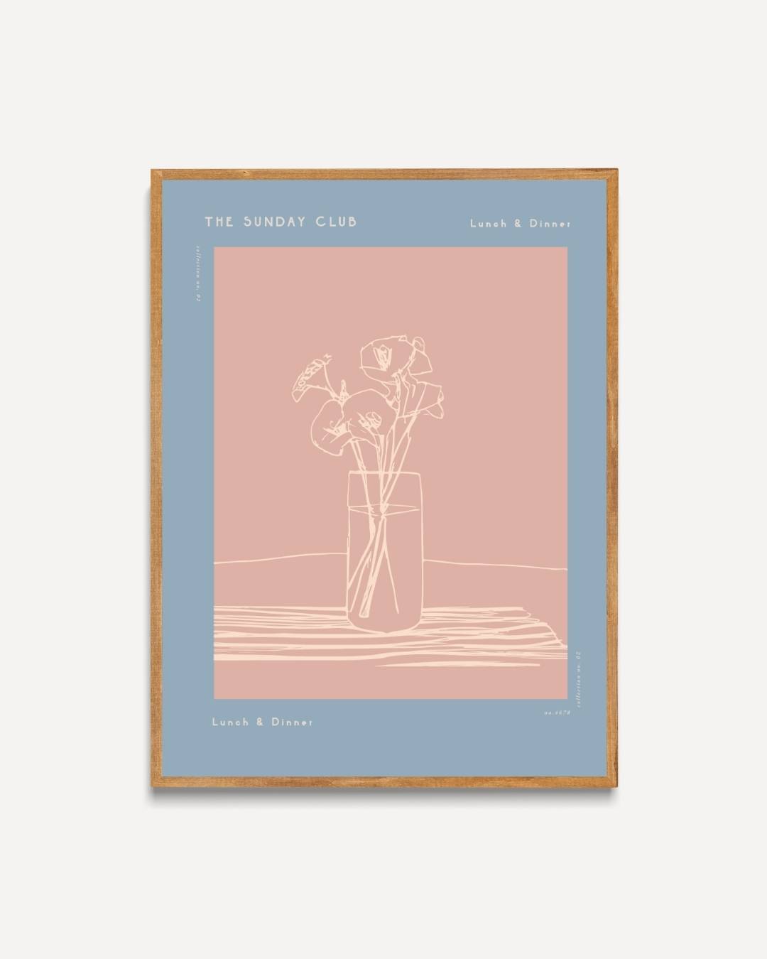 The Sunday Club bloemenvaas Poster – portret poster als wanddecoratie