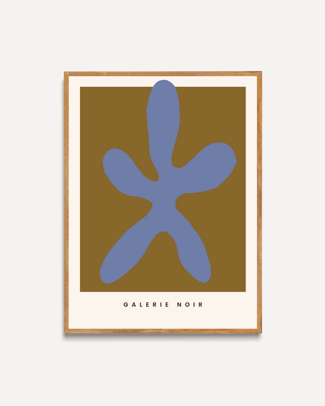 Abstracte blauwe vorm Galerie Noir Poster – portret poster als wanddecoratie