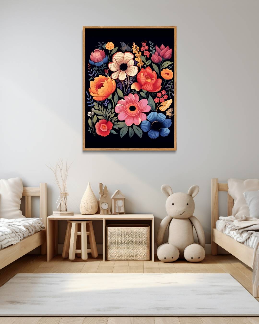 Bloemenpracht in volle bloei Poster – staande poster voor modern interieur