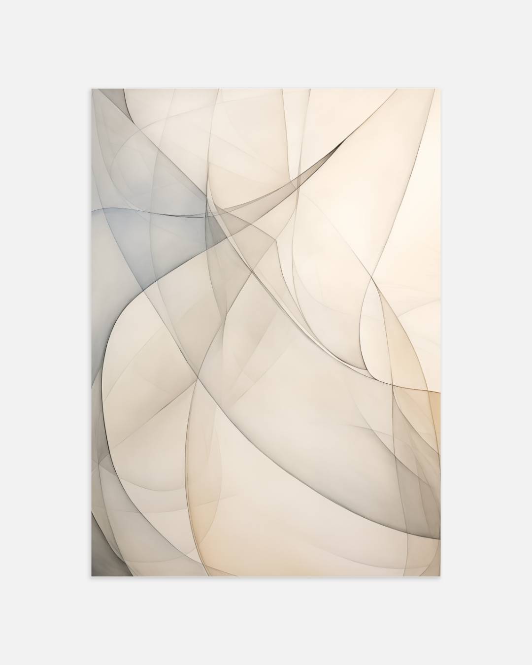 Vloeiende abstractie in pastel Poster – portret wanddecoratie van WallArtistic