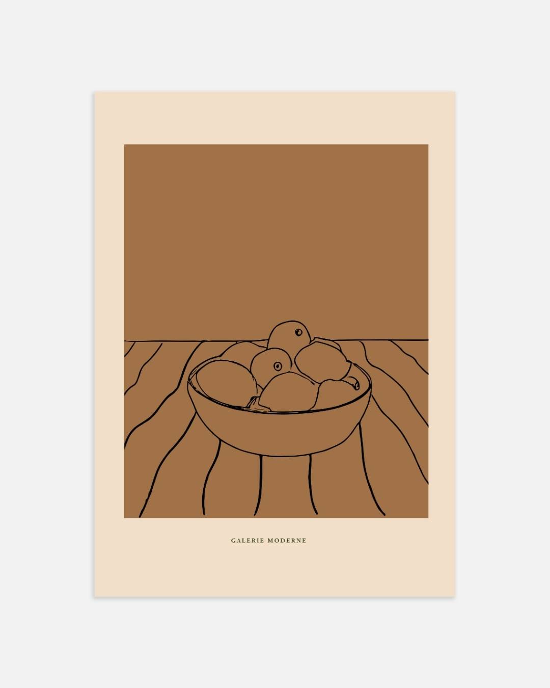 Aardetinten stilleven Poster – portret wanddecoratie van WallArtistic