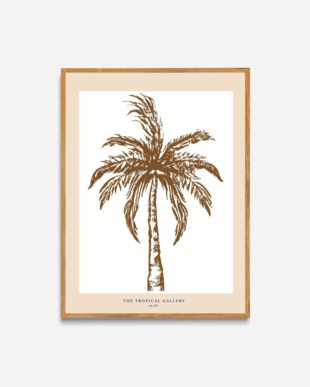 Tropische palmboom Poster – portret poster als wanddecoratie