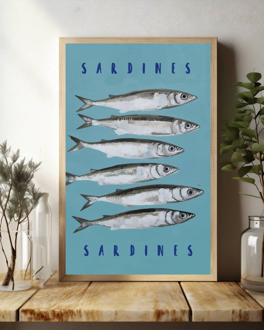 Sardines Poster – staande poster voor modern interieur
