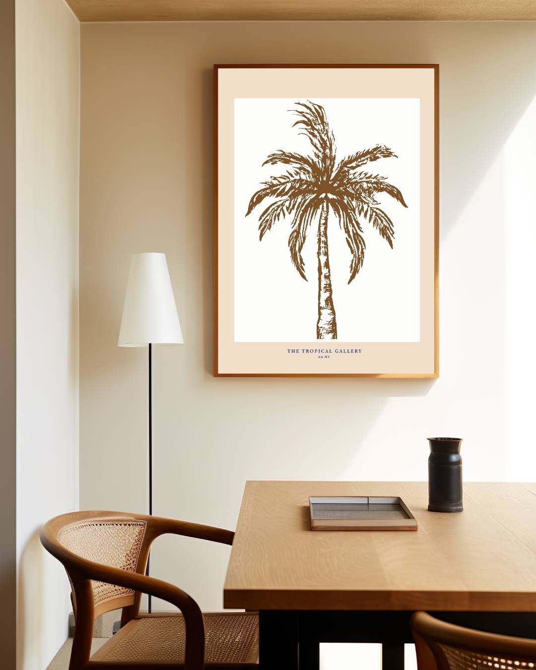 Tropische palmboom Poster – staande poster voor modern interieur