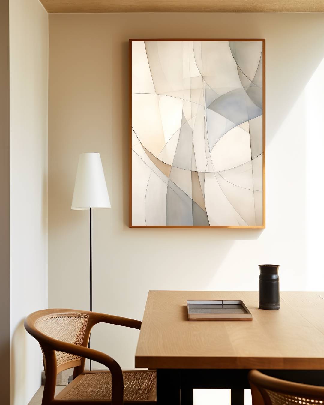 Subtiele lagen in pastel Poster – staande poster voor modern interieur