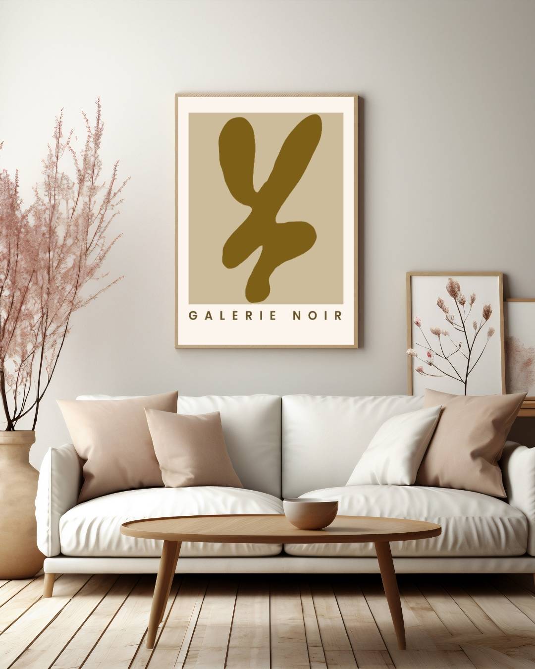 Olijfbruine vorm Galerie Noir Poster – staande poster voor modern interieur