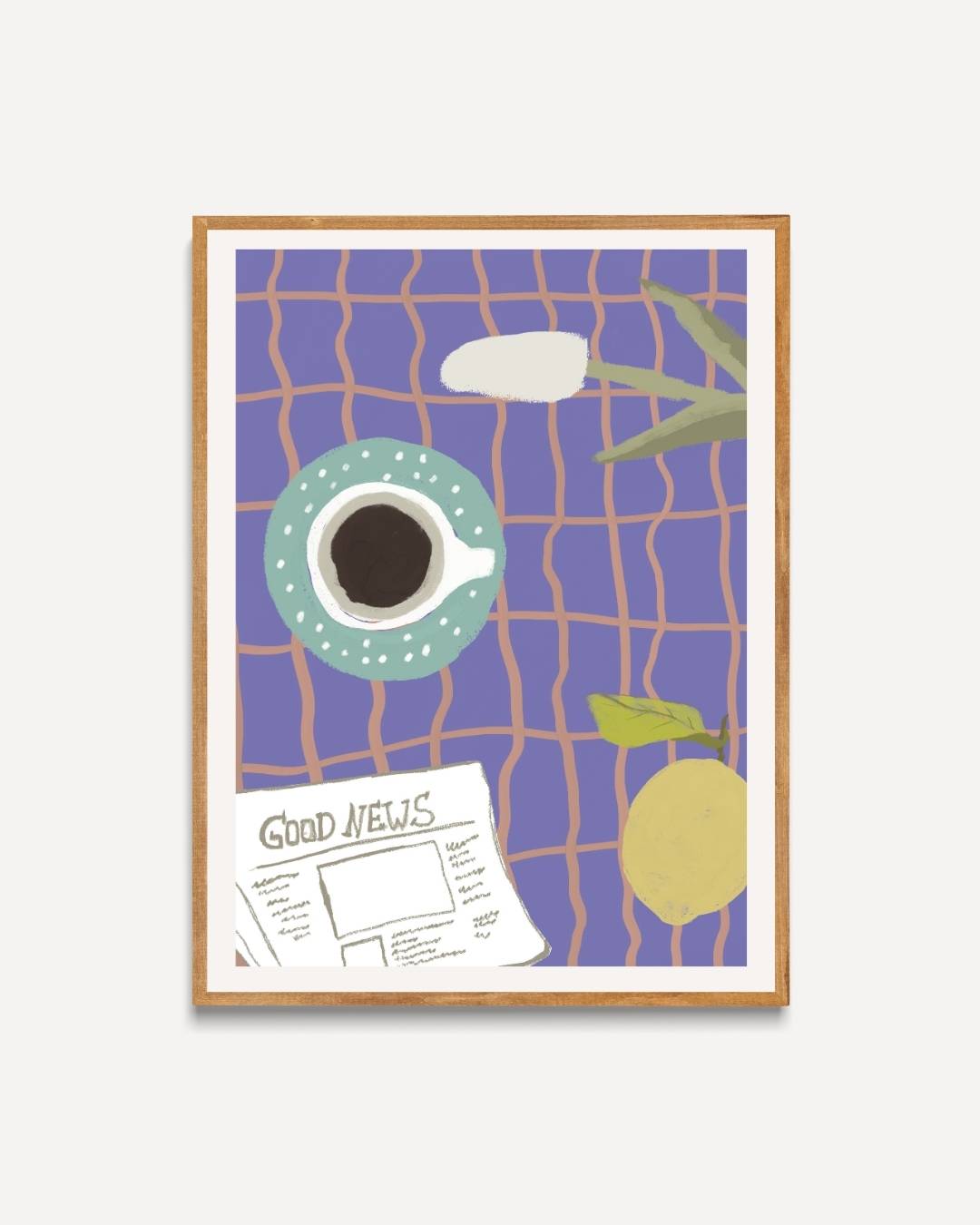 Ontbijtsfeer Poster – portret poster als wanddecoratie