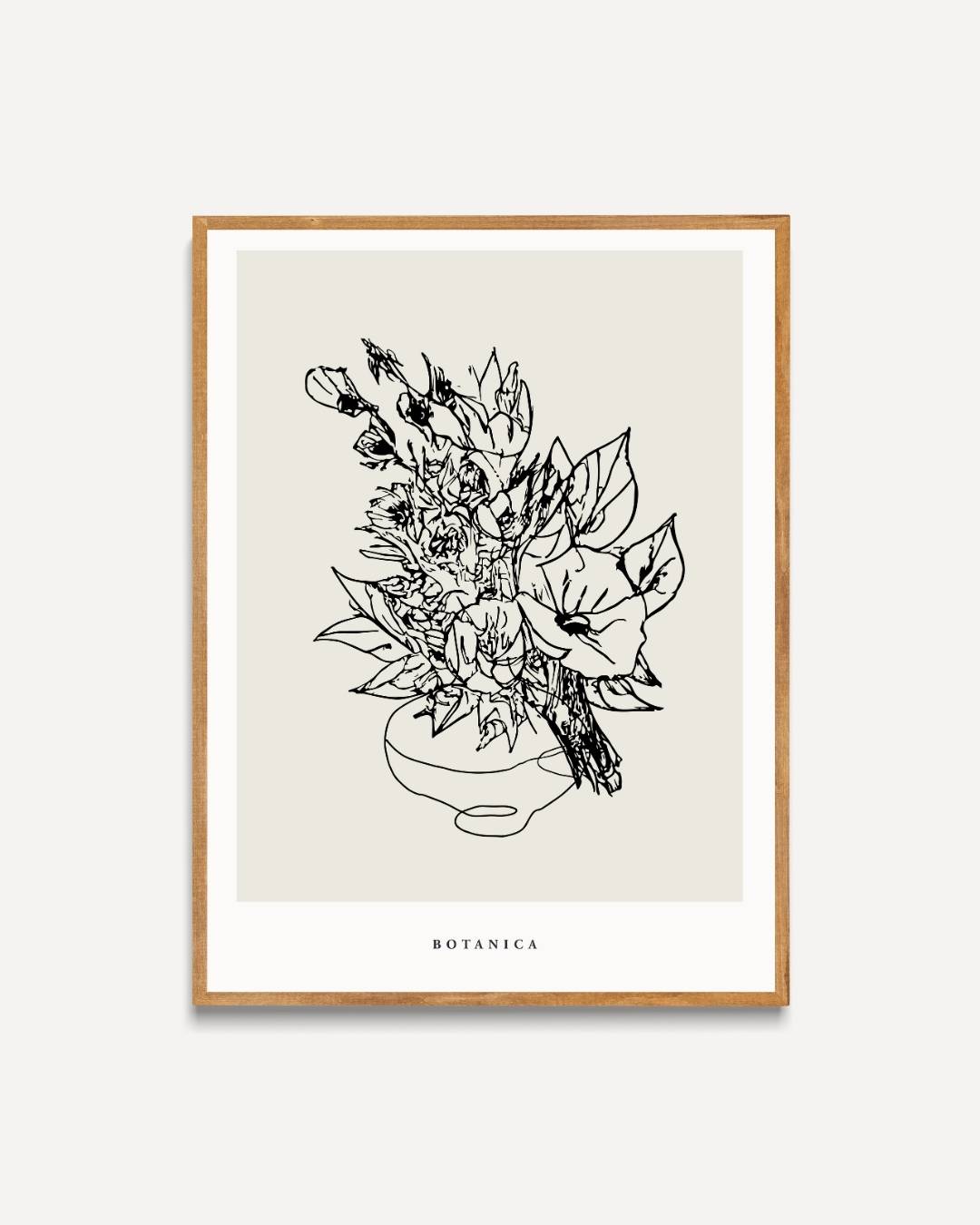 Botanica bloemen Poster Kunstwerk – portret poster als wanddecoratie