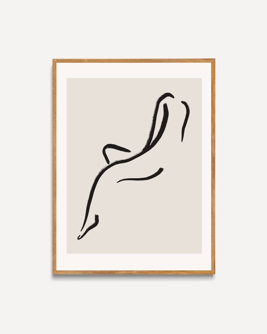 Minimalistisch lijnenspel Poster – portret poster als wanddecoratie