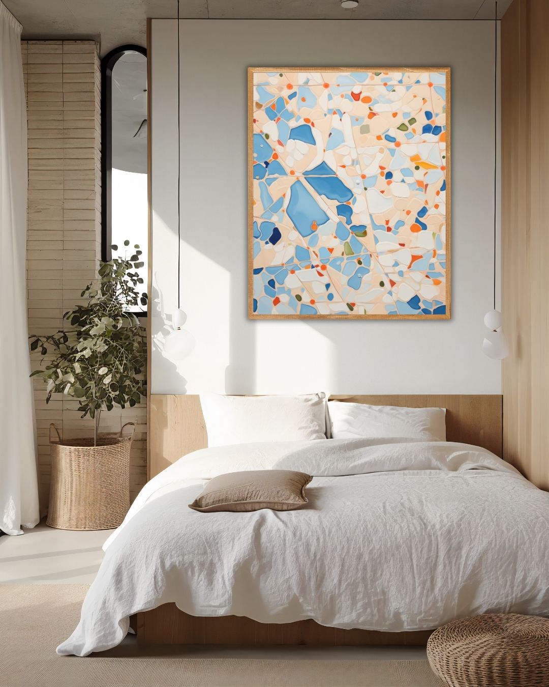 Abstracte Bloemenpracht Poster – staande poster voor modern interieur