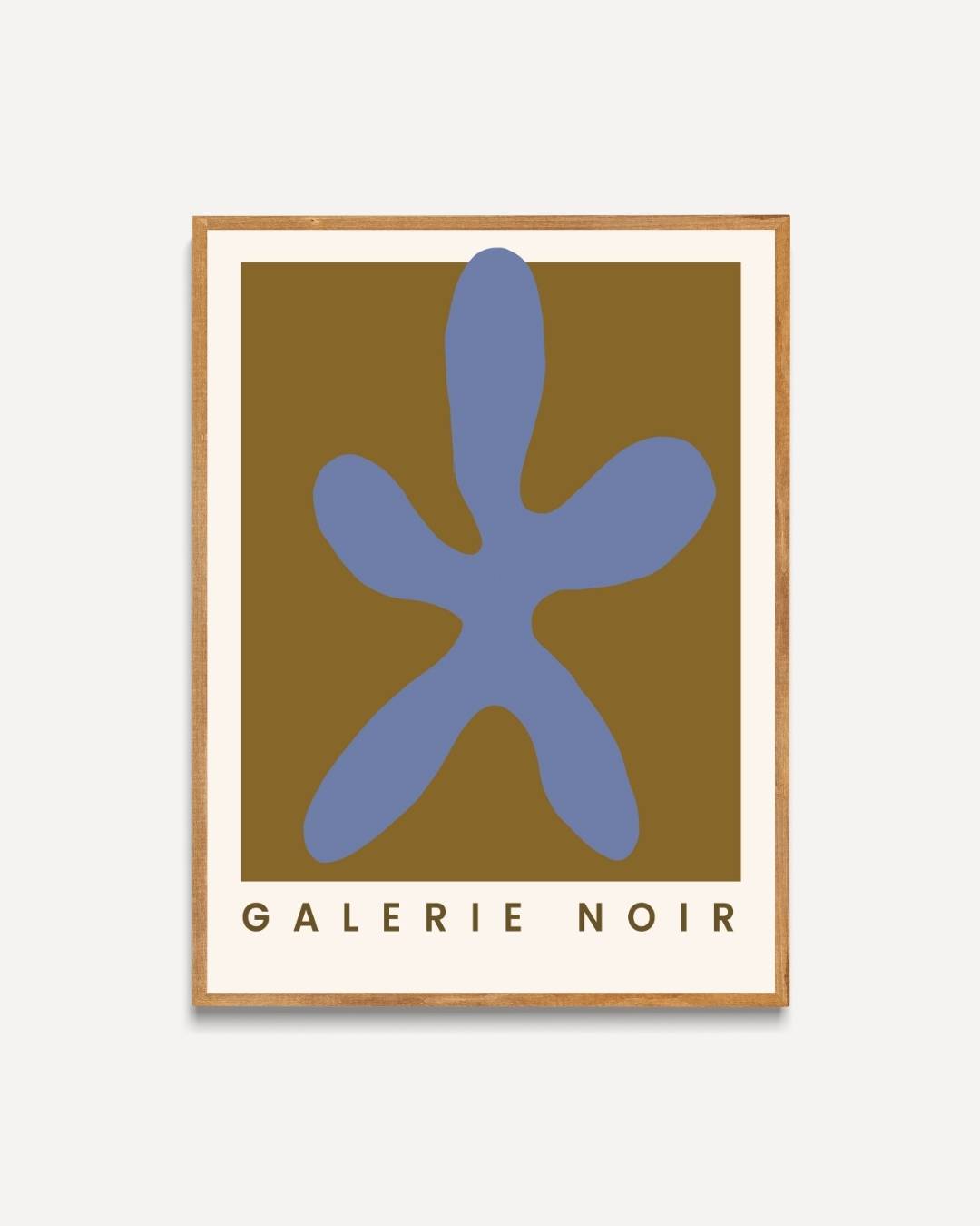 Blauwe abstracte vorm Galerie Noir Poster – portret poster als wanddecoratie