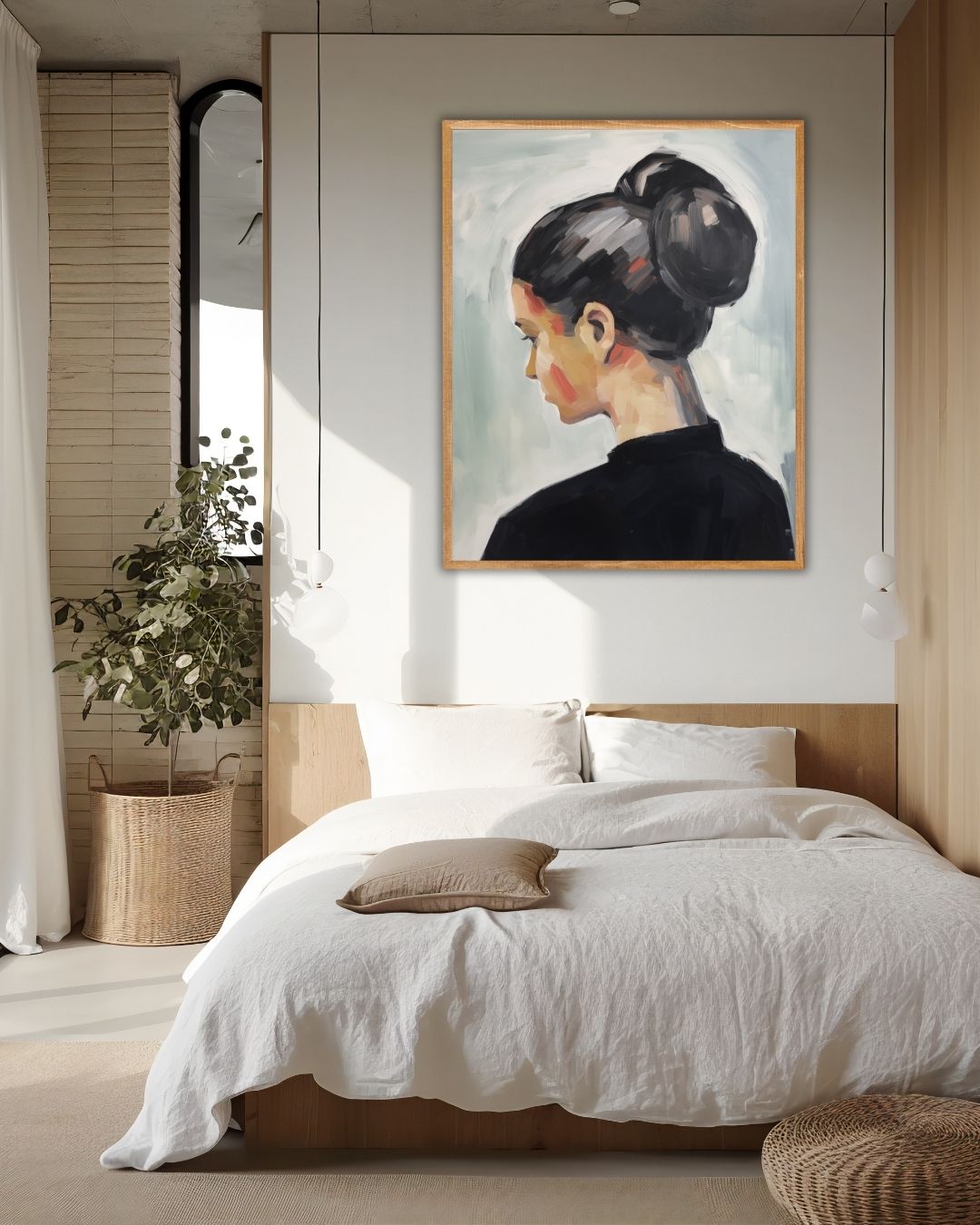 Portret van een vrouw Poster – staande poster voor modern interieur