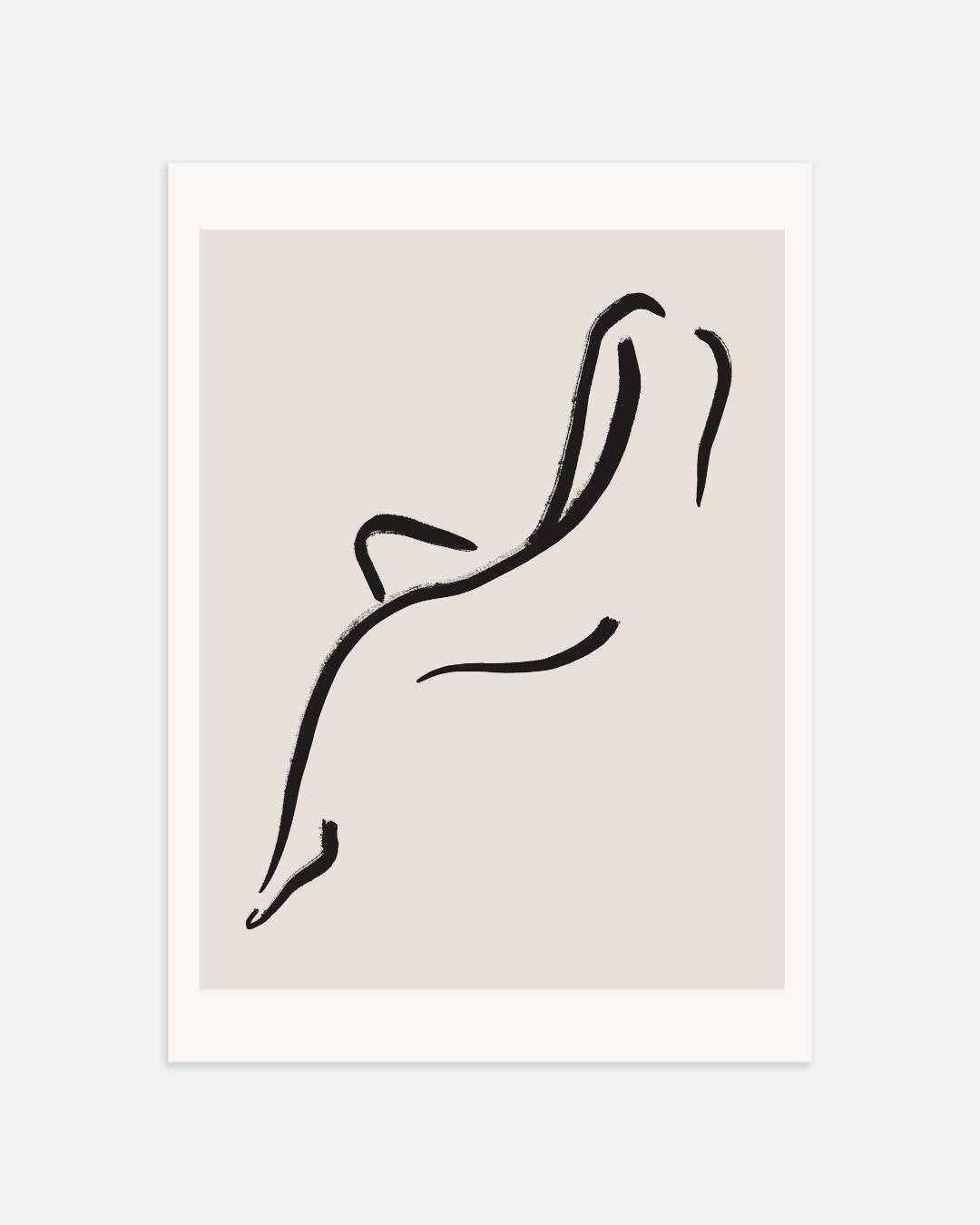 Minimalistisch lijnenspel Poster – portret wanddecoratie van WallArtistic