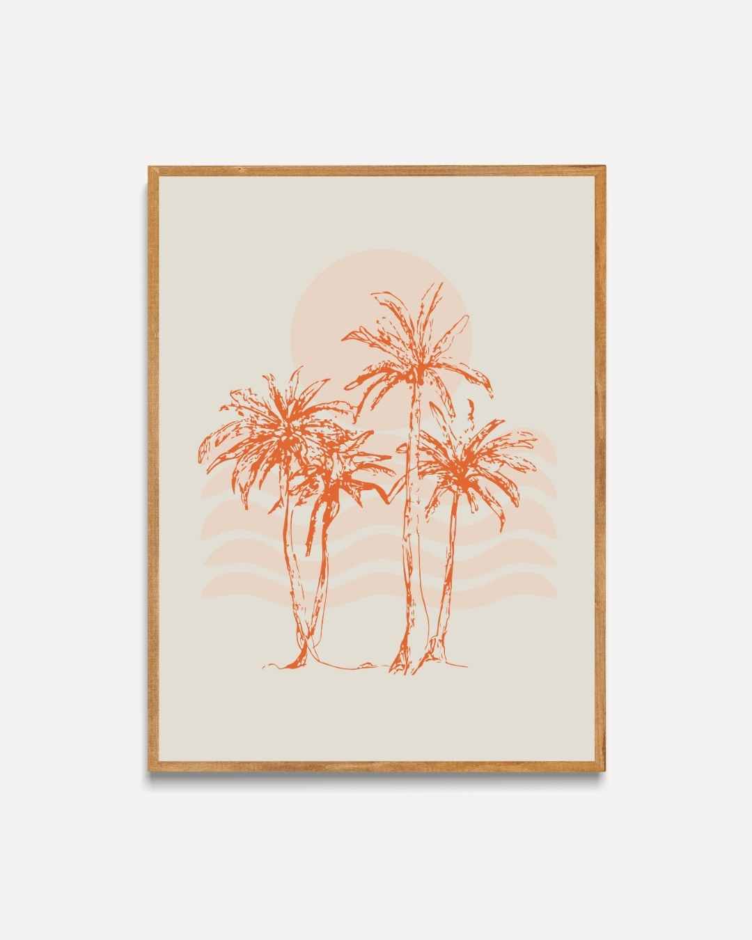 Zonsondergang Palmen Poster – portret poster als wanddecoratie