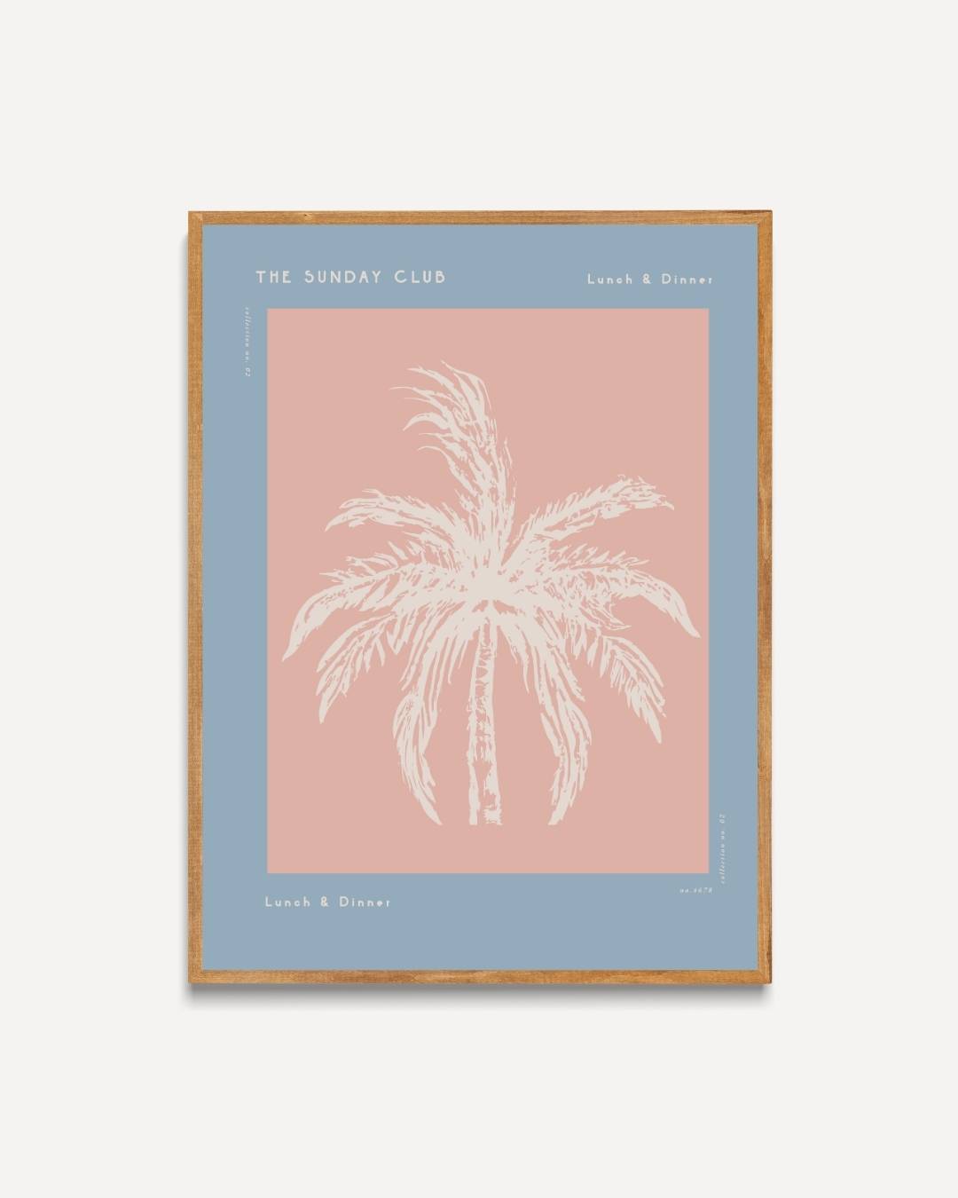 The Sunday Club palmboom roze Poster – portret poster als wanddecoratie