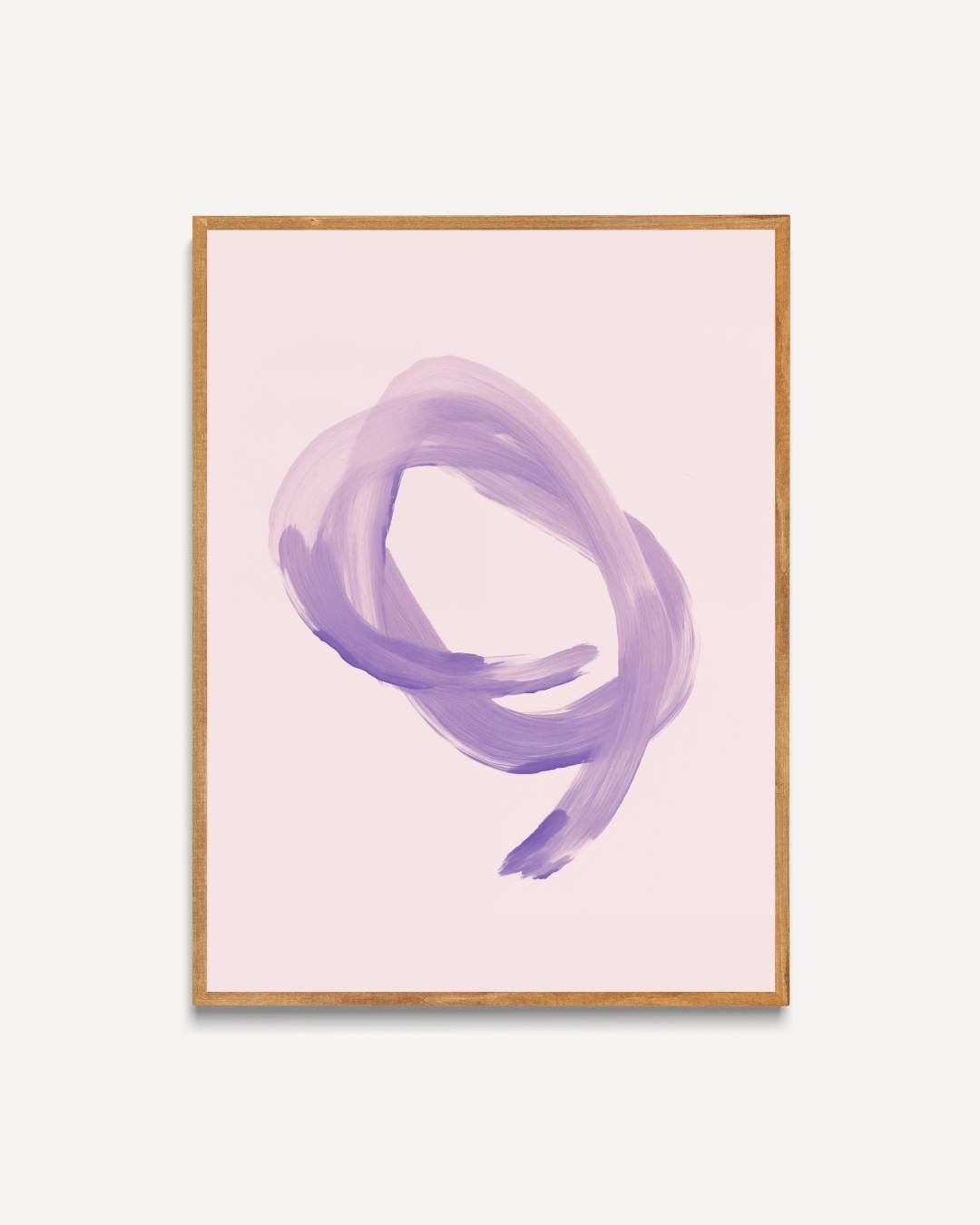 Paarse penseelstreek Poster – portret poster als wanddecoratie