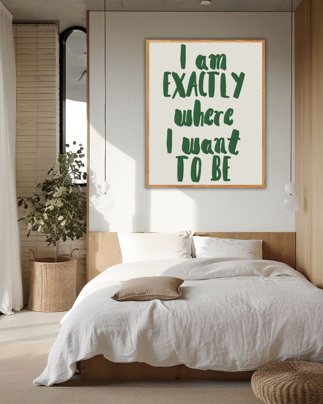 Waar ik wil zijn Poster – staande poster voor modern interieur