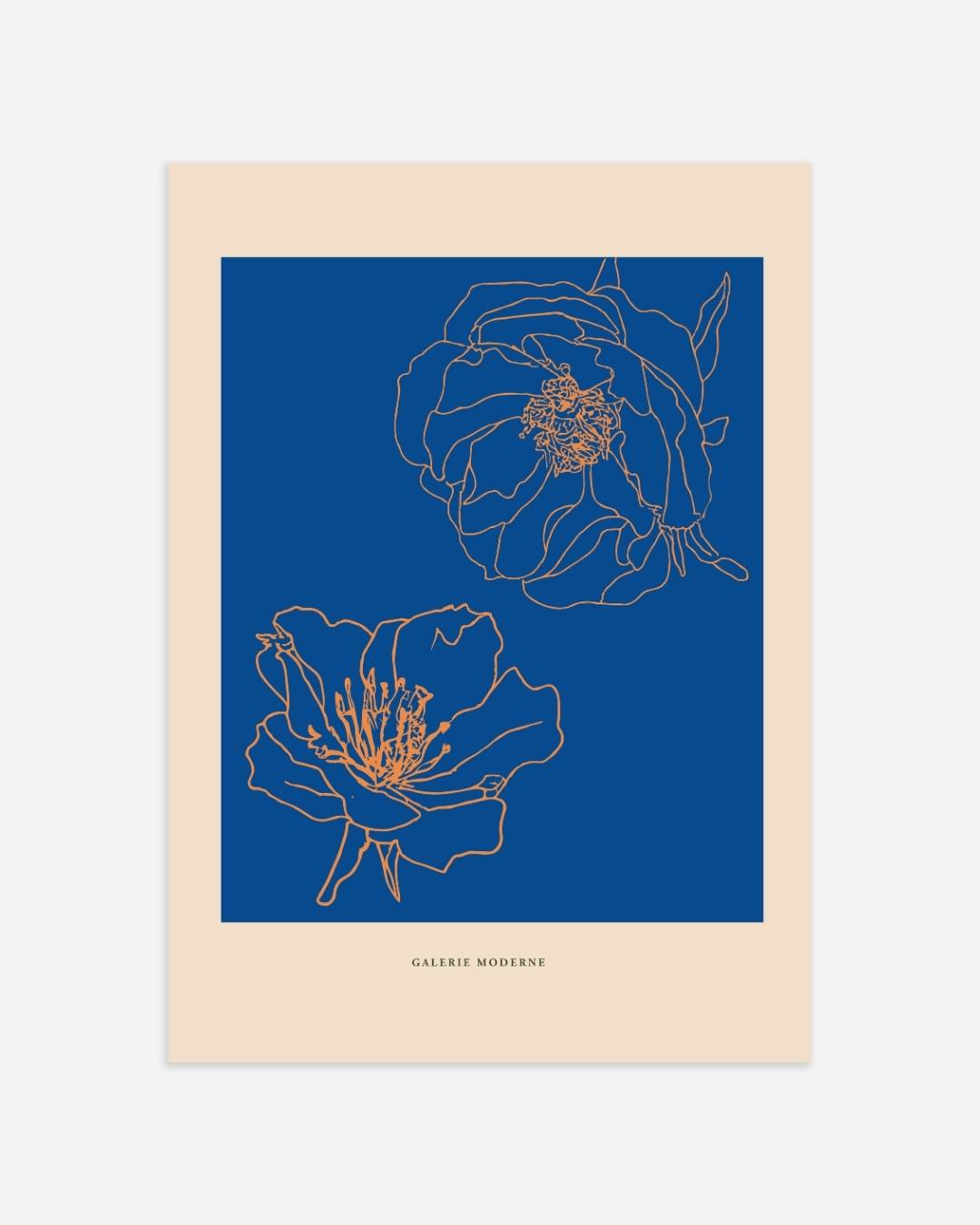 Twee bloemen Poster – portret wanddecoratie van WallArtistic