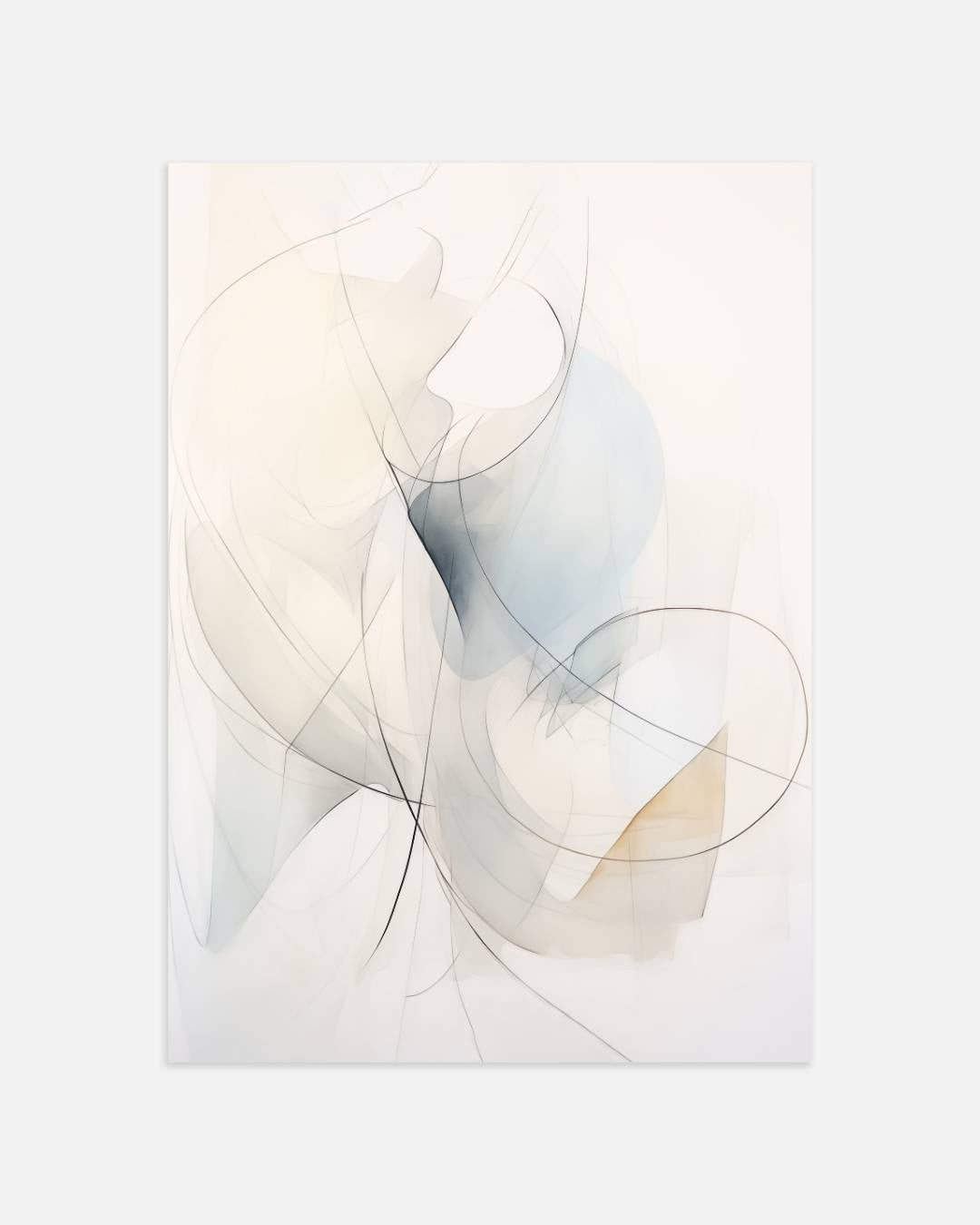Luchtige abstractie in pastel Poster – portret wanddecoratie van WallArtistic