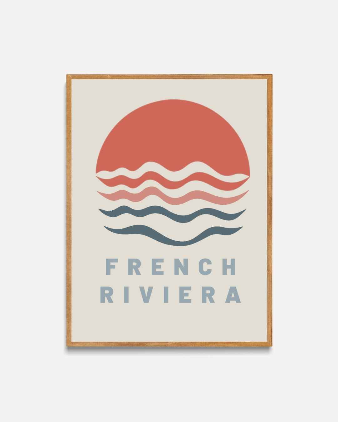 French Riviera Sunset Poster – portret poster als wanddecoratie