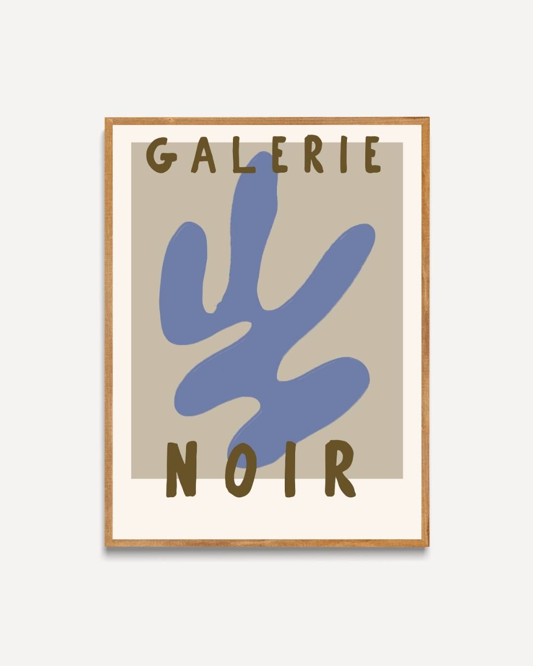 Blauwe abstracte Galerie Noir Poster – portret poster als wanddecoratie