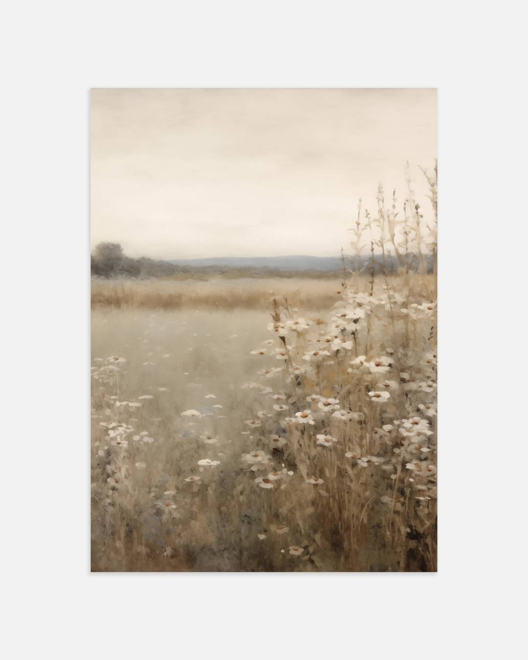 Wilde bloemen in het veld Poster – portret wanddecoratie van WallArtistic