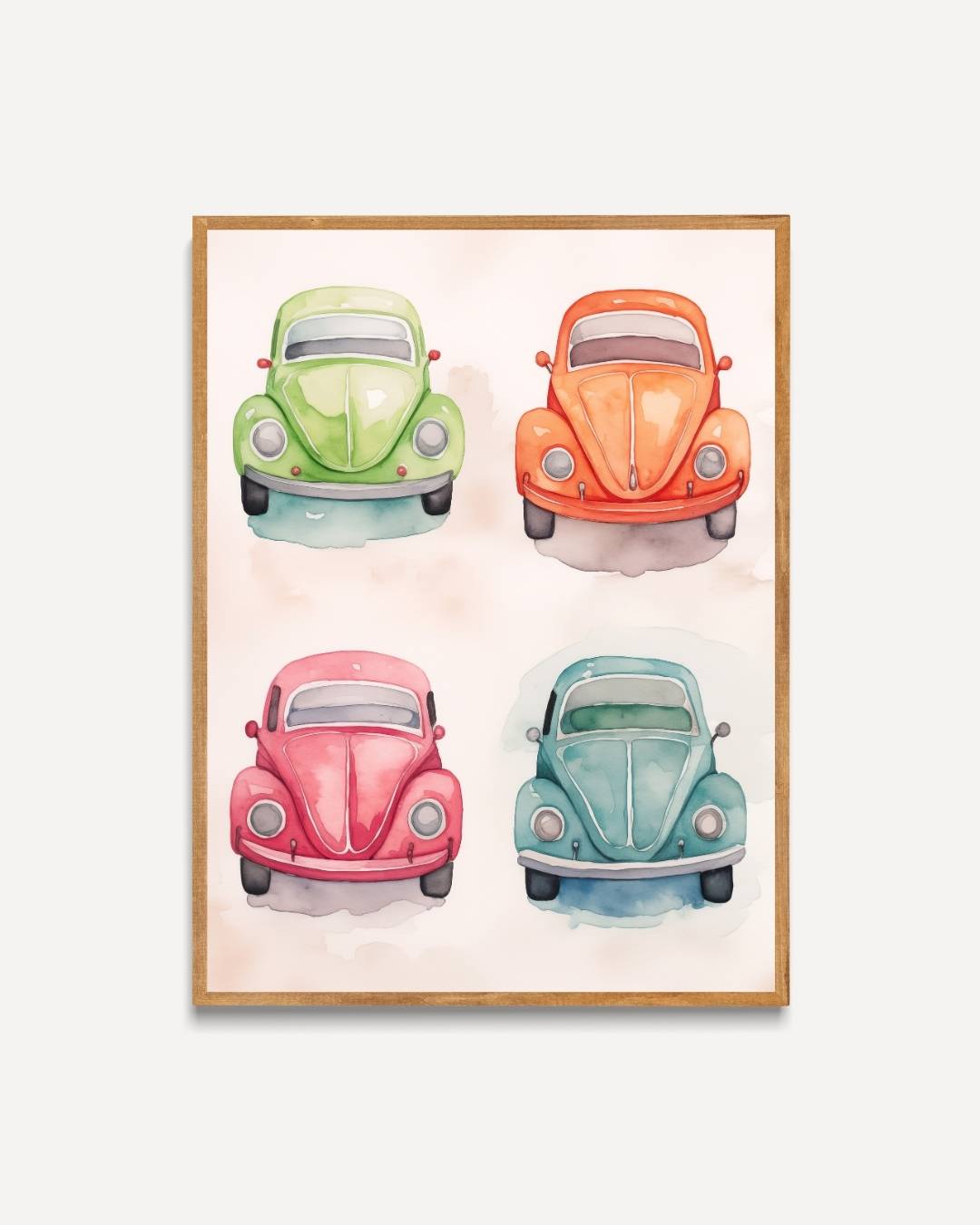 Vintage kevers in kleur Poster – portret poster als wanddecoratie