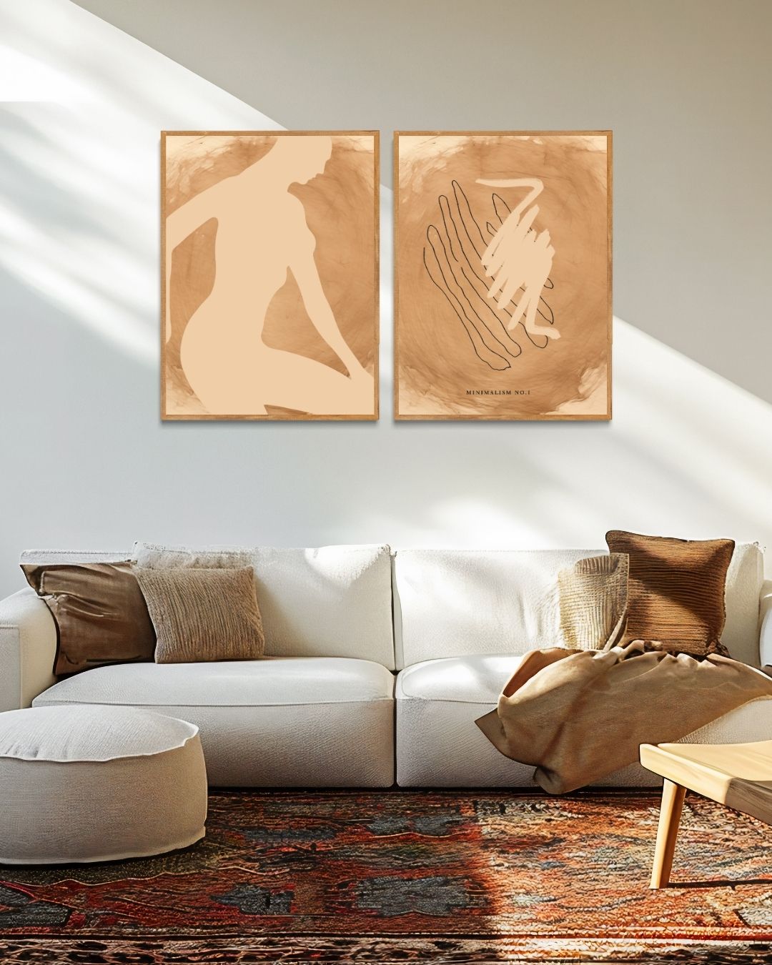 Minimalistische vormen Posterset – 2-luik posterset als wanddecoratie