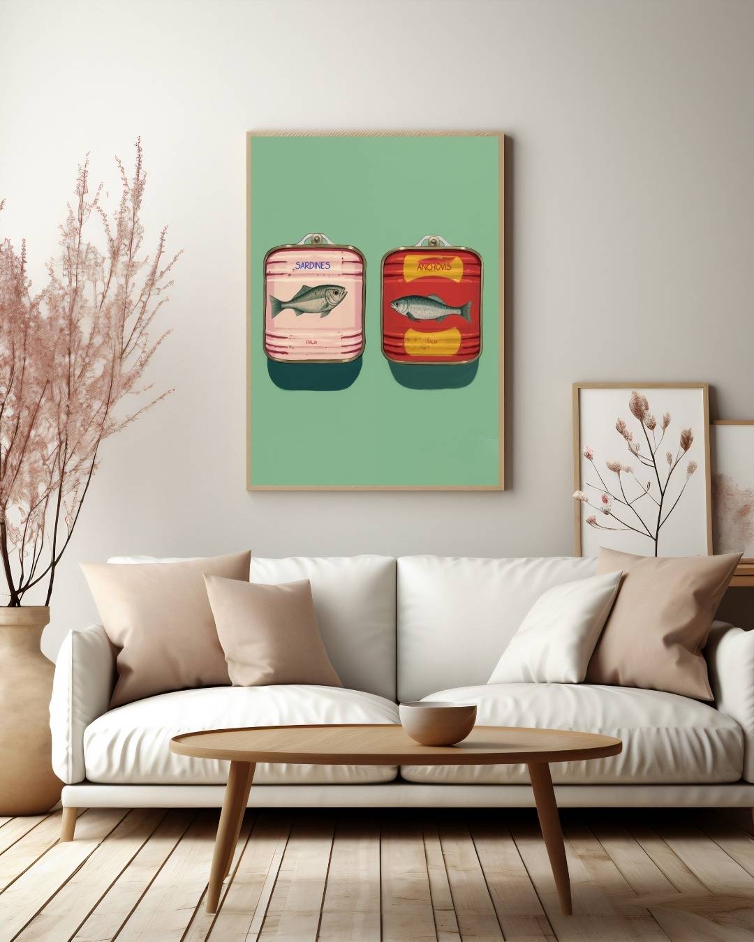 Sardines en anchovis Poster – staande poster voor modern interieur