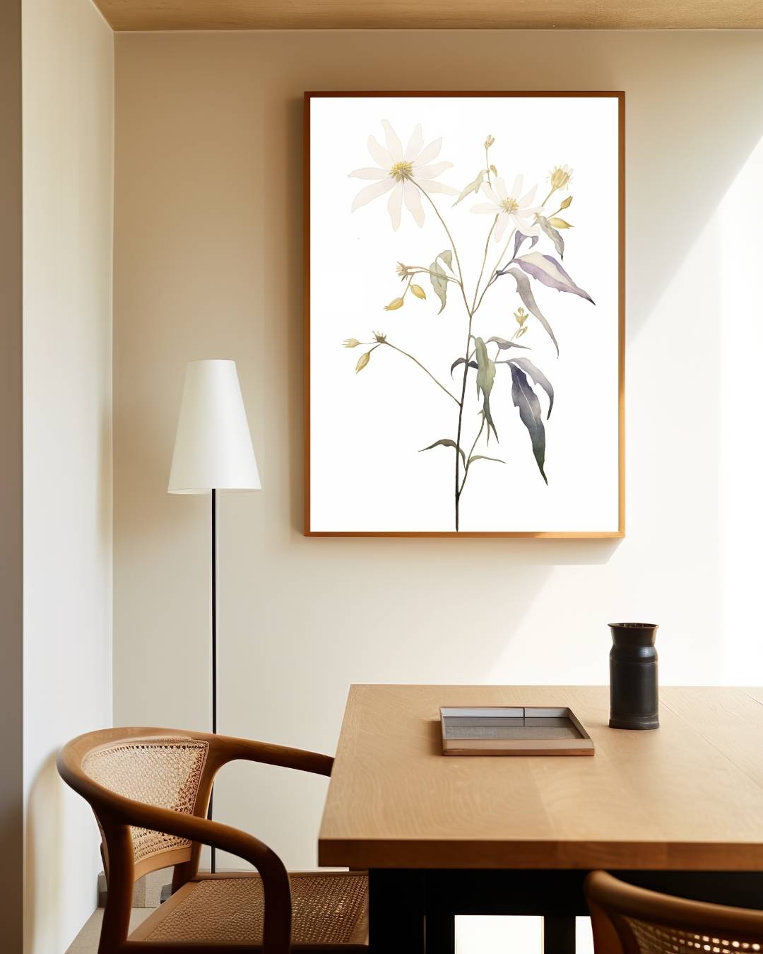 Zachte bloemen in waterverf Poster – staande poster voor modern interieur