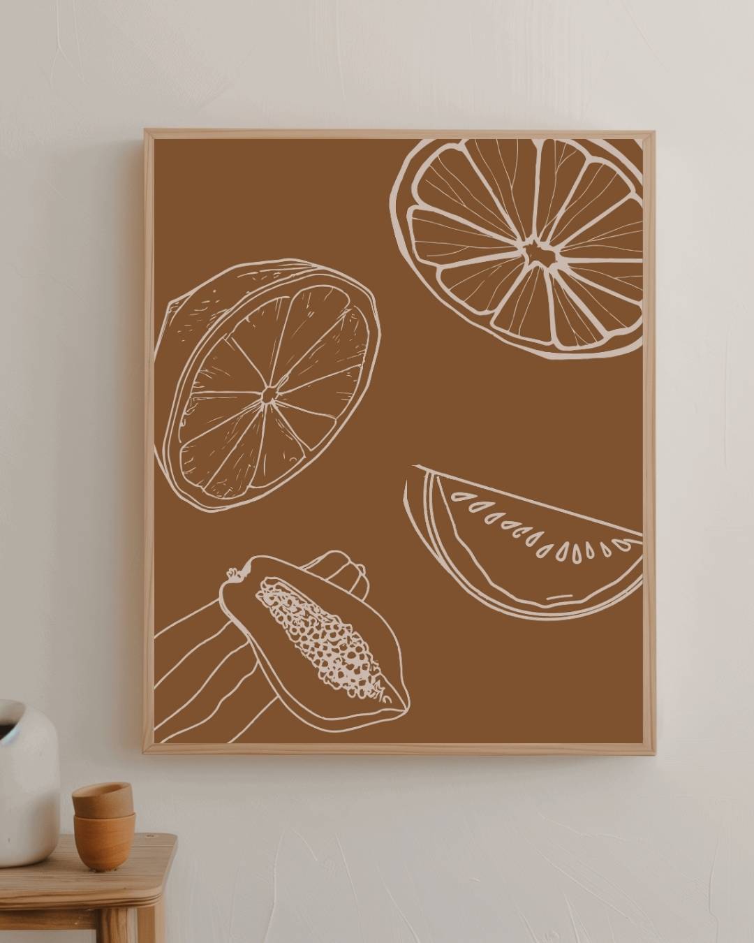 Tropical fruits Poster – staande poster voor modern interieur