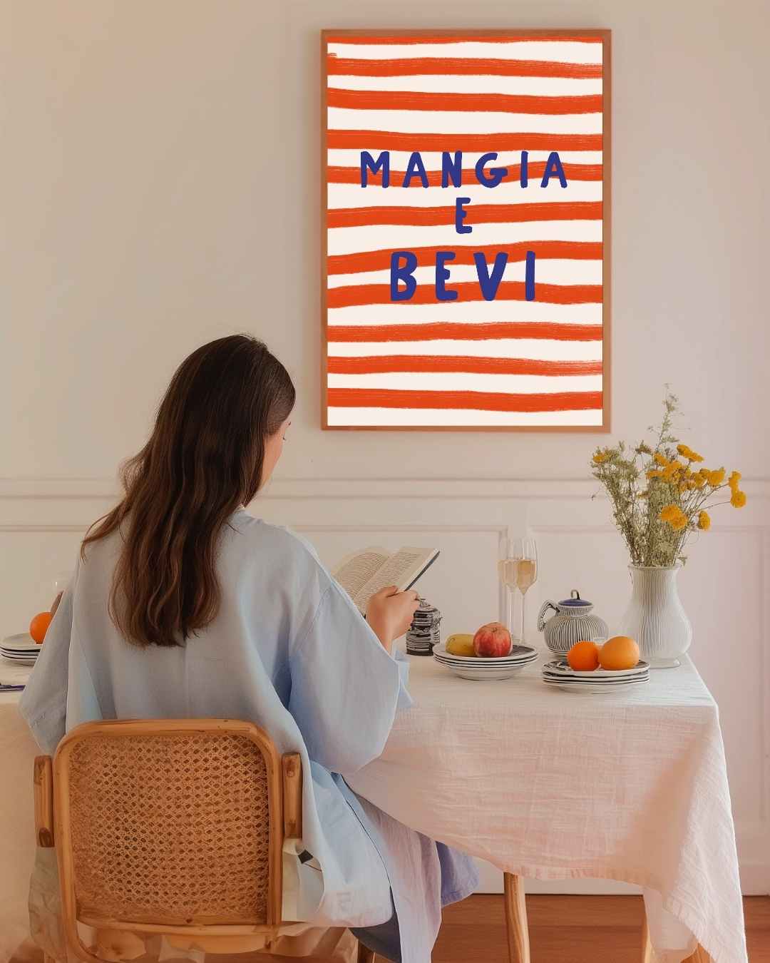 Mangia e Bevi Poster – staande poster voor modern interieur