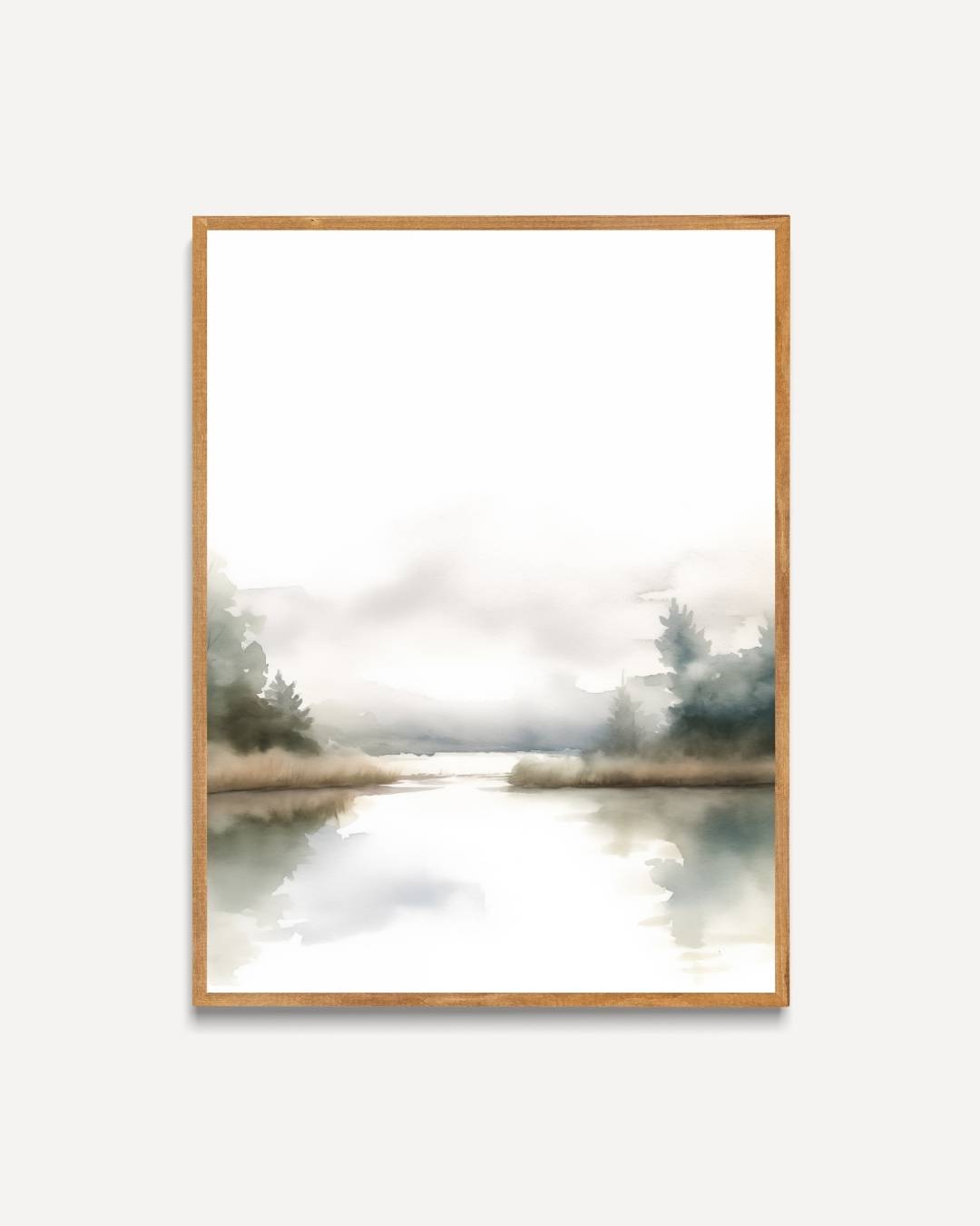 Mistige rivier Poster – portret poster als wanddecoratie