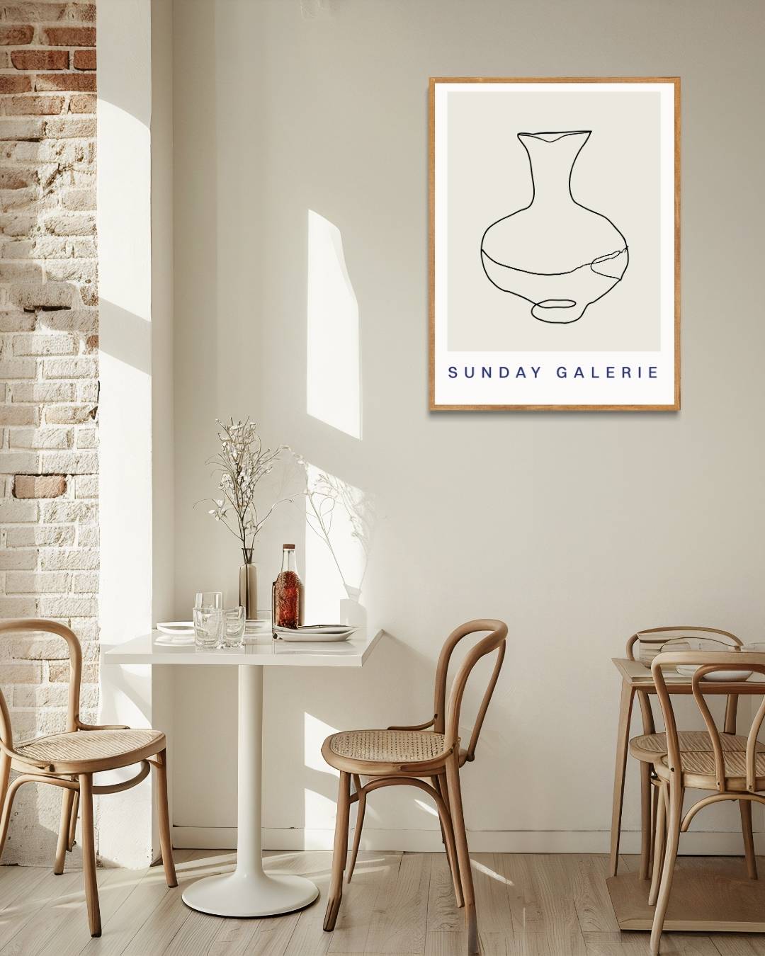 Abstracte vaas Poster Kunstwerk – staande poster voor modern interieur