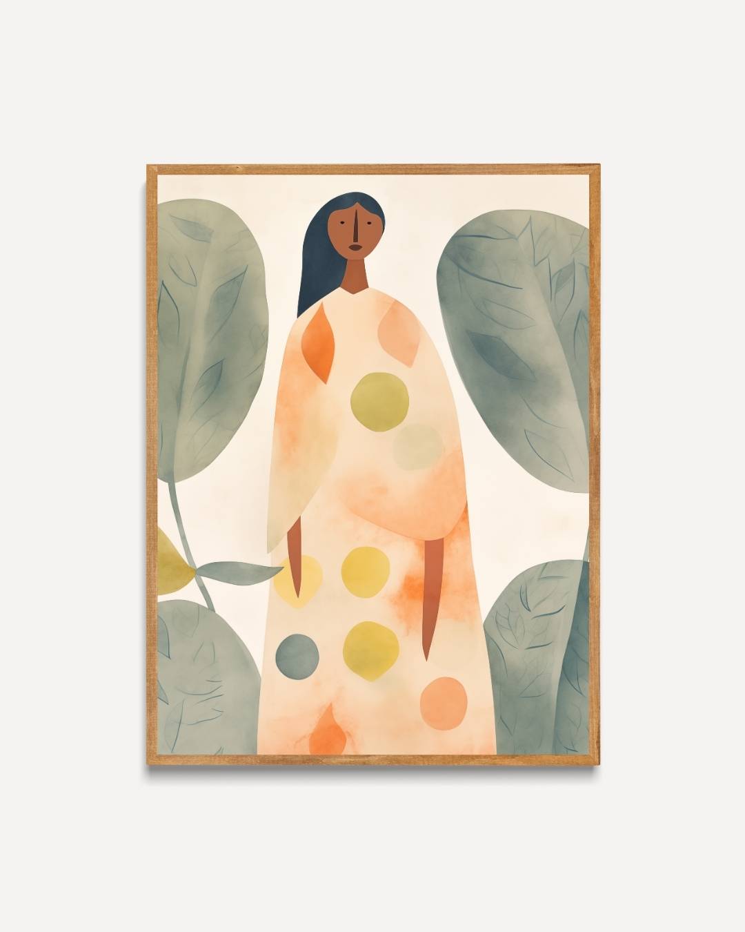Vrouw in harmonie met de natuur Poster – portret poster als wanddecoratie