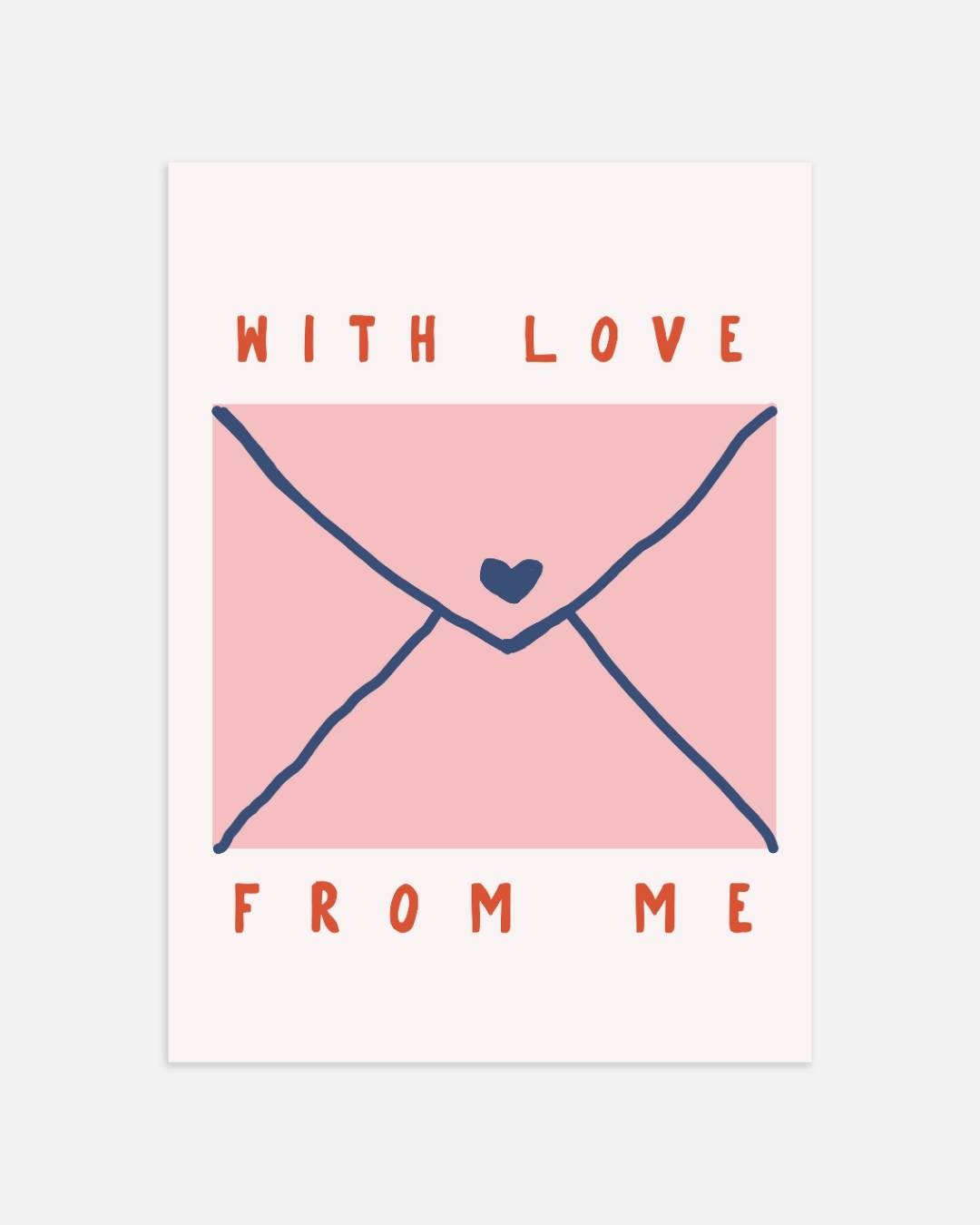 With love from me Poster – portret wanddecoratie van WallArtistic