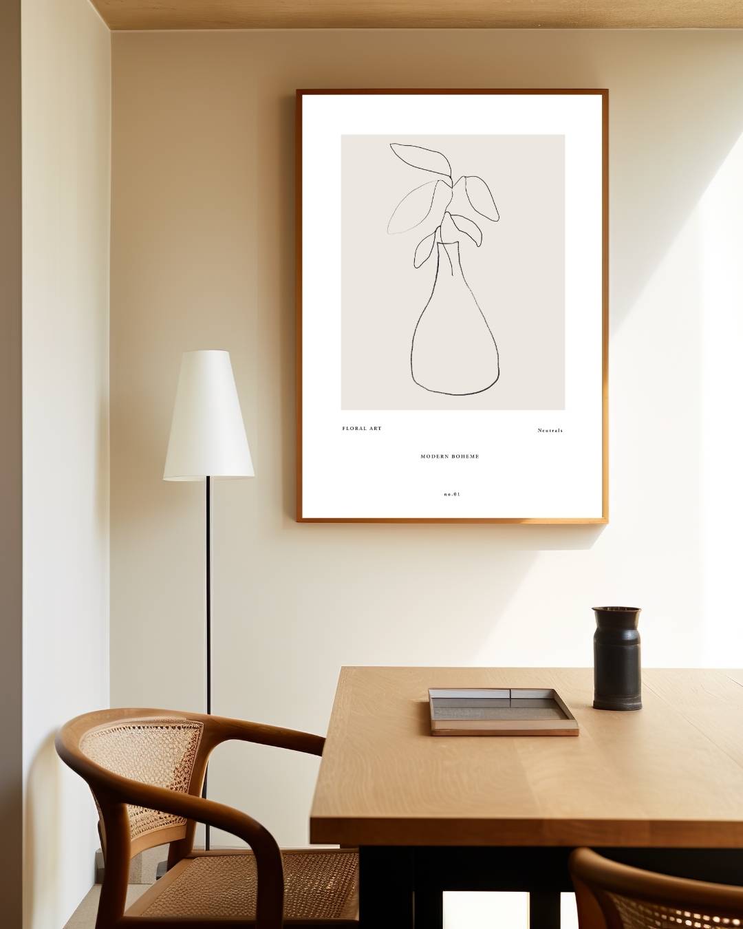 Minimalistische vaas Poster – staande poster voor modern interieur
